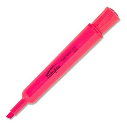 Integra Desk Highlighter, Chisel Tip, Fluorescent Pink
