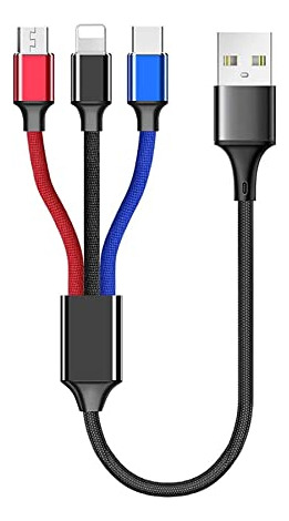 Cable De Carga Usb Universal Con Micro Y Usb-c Fo