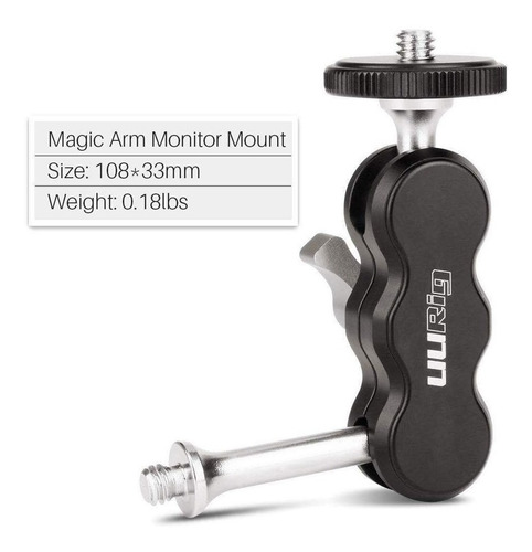 Imagen 5 de 8 de Brazo Magico Cabezal Zapata Clamp Uurig R002 Metal + Cuotas