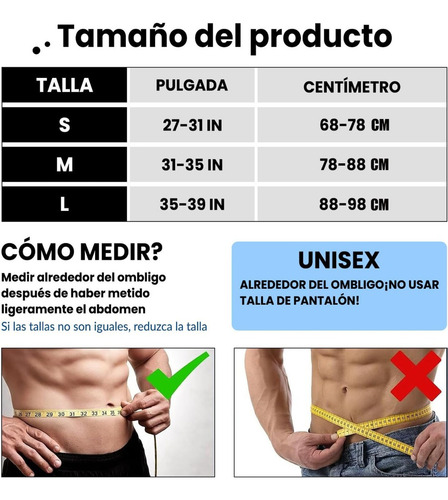 Soporte Lumbar Para Gimnasio Hombre Y Mujer Negro
