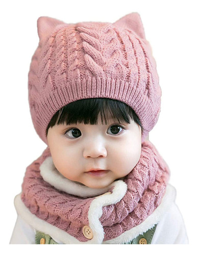 Precioso Gorro Suave De Punto Para Bebés Y Niñas, Sca