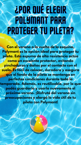 Aislante Protector Bajo Pileta Lona 20 Metros X 1 Mt X 10 Mm