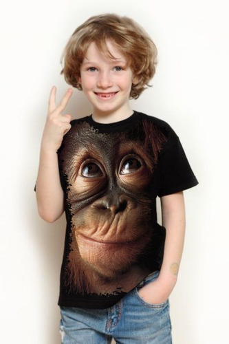 Camiseta Criança Frete Grátis Macaco Animais