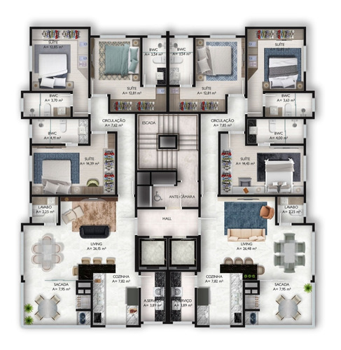 Imagem 13 de 14 de Ref: 558 - Apartamento Com 03 Dormitorios Em Meia Praia - V-amd558