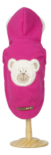 Agasalho De Inverno Capa Urso Rosa Tamanho M Para Cachorro de 3 a 5kg