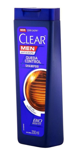 Kit Com 2 Shampoos Anticaspa Clear Men Queda Control 200ml