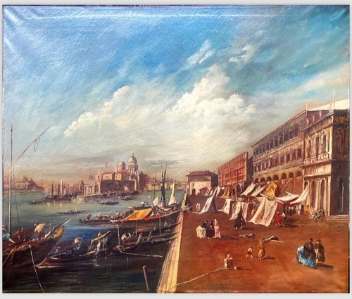 Pintura Al Óleo Reproducción Sobre Lienzo Francesco Guardi (Usado)