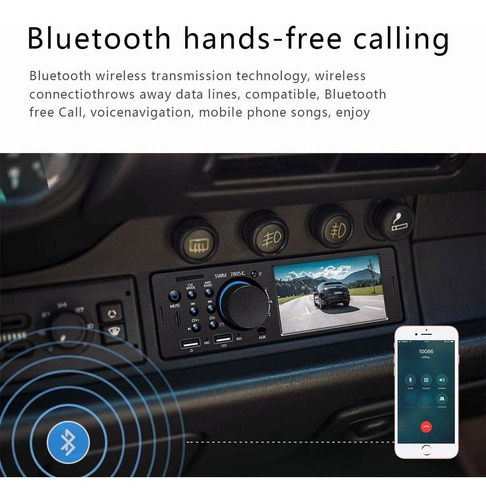 Imagen 3 de 9 de Reproductor Auto Estereo Pantalla Táctil 4.1 Mp5 Bt + Camara