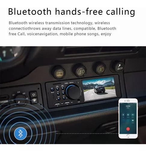 Hikity Radio Coche Bluetooth 1 DIN con Pantalla Táctilde de 7