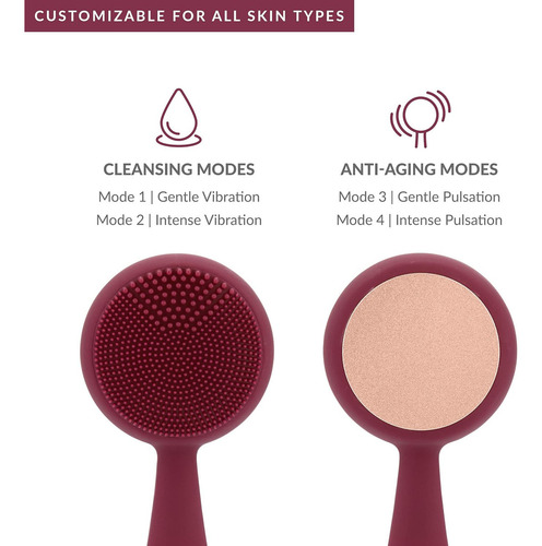 Cepillo Facial Electrico Pmd Clean Pro Color Berry
