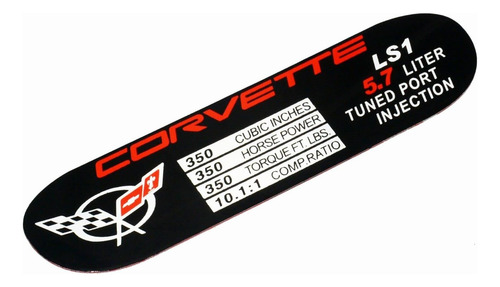Emblema De Consola Con Placa De Datos C5 Corvette Spec Id, P