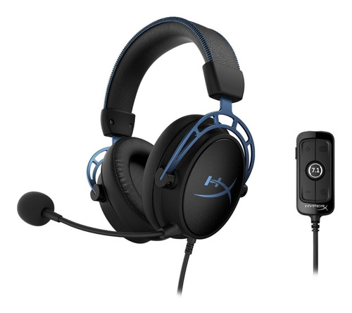 Imagen 4 de 7 de Audífonos gamer HyperX Cloud Alpha S HX-HSCAS x 1 unidades blue