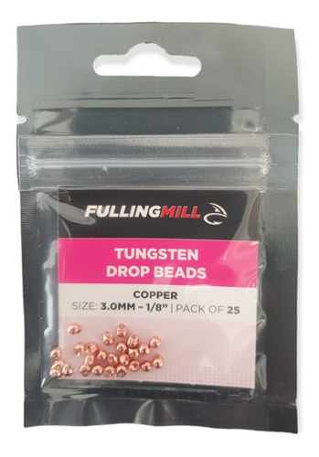 Tungsteno Fulling Mill Drop Bead 3.0 Mm Material Atado Mosca