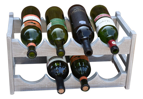 Cava De Vino 100% Madera Para 8 Botellas Hogare | Funcional Vintage