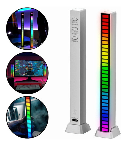 Music Levels Lights Luz Fita Led Indução Som Atmosfera Rgb Tensão de operação 5V 110V/220V