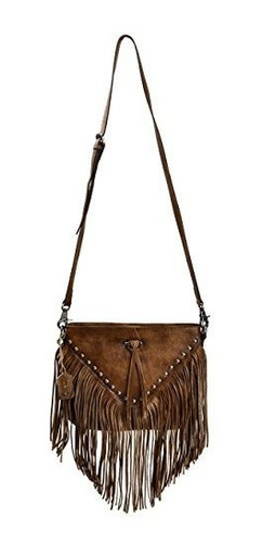 Zlyc Mujeres Hechas A Mano Dip Dye Cuero Fringe Bohemia Tass