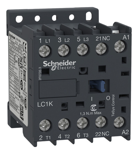 Contactor Tripolar Tesys K 16a 7,5kw 1nc 220v Mini Schneider