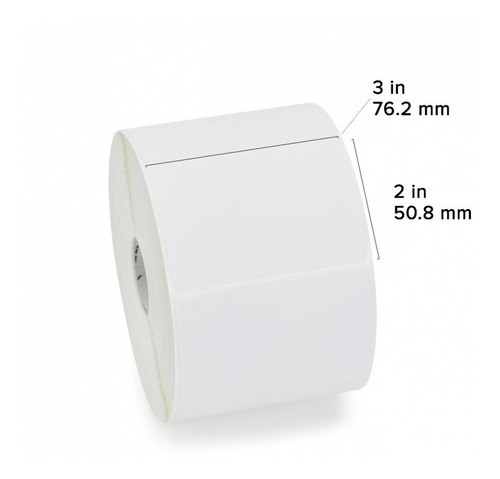 Rollo Etiquetas Directo Termico Core 1 Zebra 3x2 Pulgadas