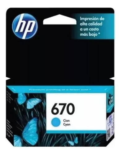 Cartucho Hp 670 Cian Original 3525 4615 4625 5525 Vencido