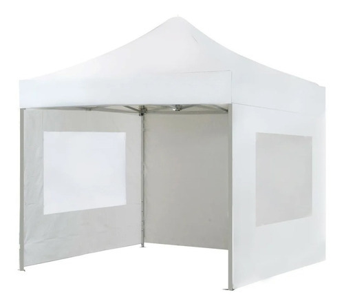 Gazebo Plegable 3x3 Con Laterales Hierro Super Reforzado Color Blanco