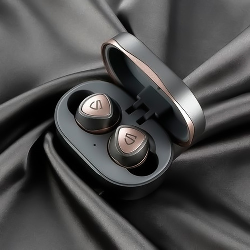 Imagen 6 de 11 de Auricular in-ear gamer inalámbrico Soundpeats Sonic negro con luz LED