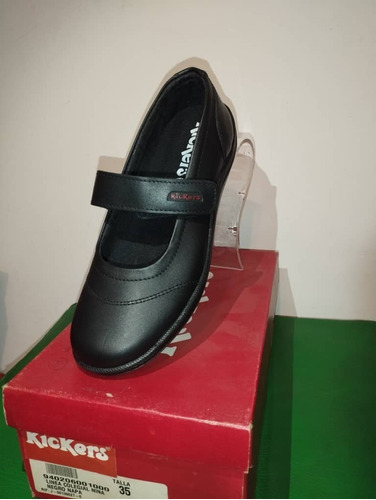 Zapato Colegial Cierre Magico Niña Marca Kickers Mod 9402