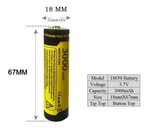 Imagen 5 de 9 de Cargador De Baterías 18650 + 2 Pilas Recargables 18650 Brc