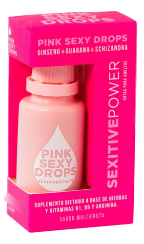 Estimulante Sexual Concentrado Femenino Pink Sexy Drops Sabor Multifrutas