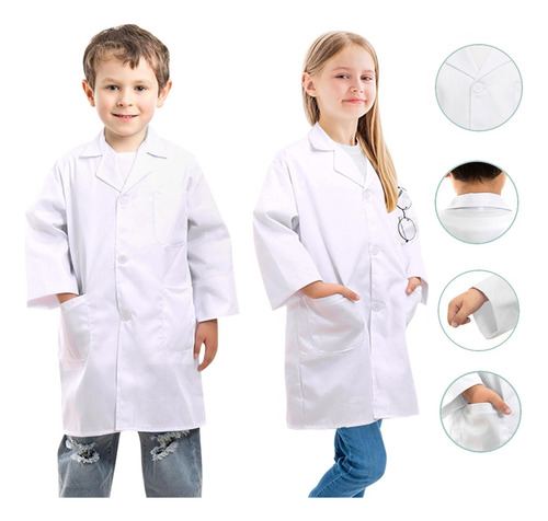 Batas Para Laboratorio Niña Niño Marca Talla 2 A La 12