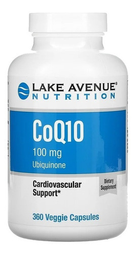 Coenzima Coq10 100 mg 360 cápsulas - Lake Avenue Nutrition EE. UU.