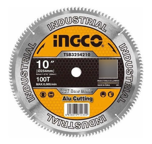 Disco Circular P/aluminio 10'' X 100 Dts Ingco Tsb3254210