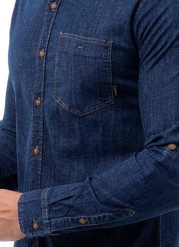 Camisa Moda Denim Hombre Letnem