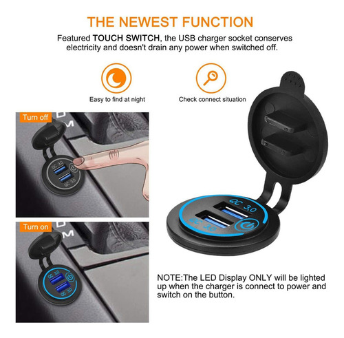 2 Juegos De Salida Usb De 12 V, Cargador De Coche Usb Dual