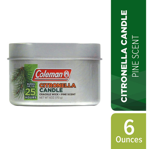 Vela De Citronella Coleman Perfumada De Pino 6oz