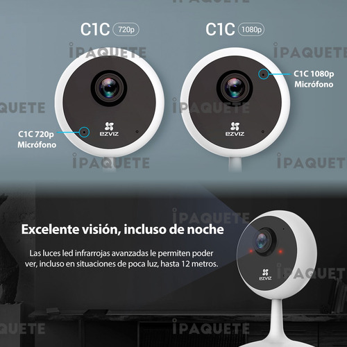 Imagen 3 de 8 de Kit X3 Camara De Seguridad Mini Ip Wifi Full Hd C1c + 32gb