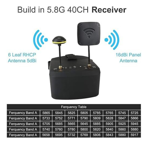 Ev800d Fpv Goggles Con Dvr 58g 40ch 5 Pulgadas 800x480 De Y