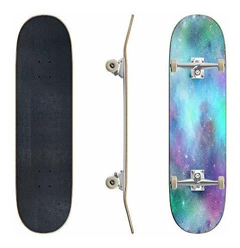 Eftowel Skateboards Azul Y Verde Espacio Exterior Galaxia Es