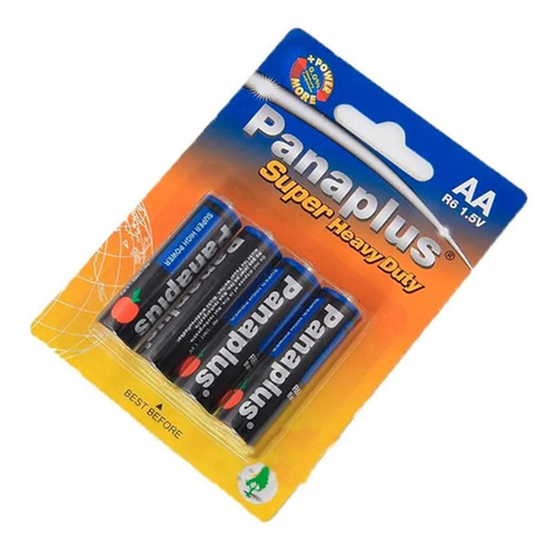 Batería Común Panaplus Doble Aa Pilas Pack De 4unidades Febo