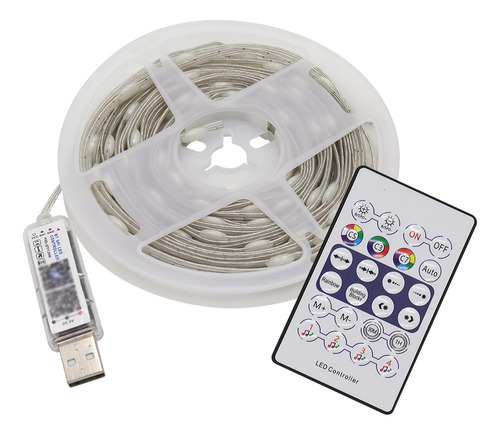 Fita Led Pisca Rgb Aplicativo Inteligente 10m Usb + Controle Tensão De Operação 5v 5v