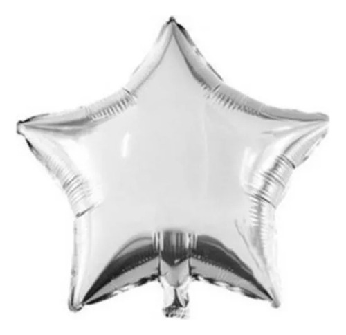 Globos Metalizados Estrellas 45cm Plata X5unidades