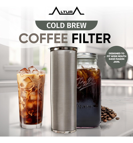 Cold Brew Coffee Maker Altura For Wide Mouth Mason Jar