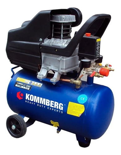 Compresor de aire eléctrico portátil Kommberg KB-D2024 monofásico 24L 2hp 220V 50Hz azul