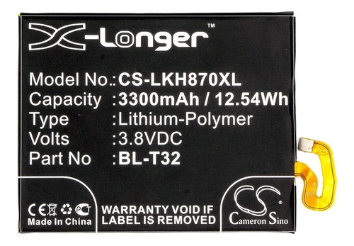 Bat Para Lg G6 As993 Eac63438701 Ls993 H870ds Vs988b Bl-t32