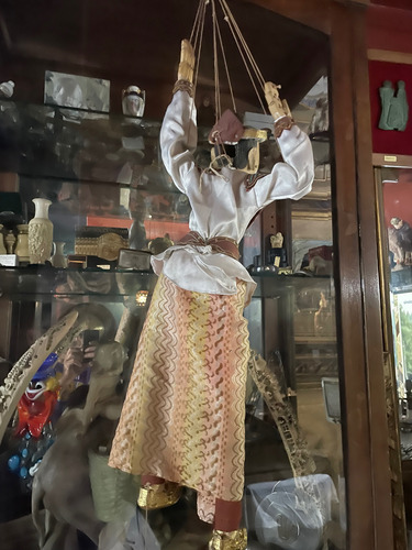 Antigua Marioneta Oriental En Madera 60 Cm Longitud (Usado)