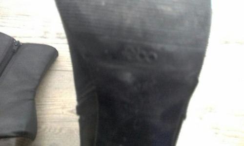 Botas Cuero Vac. Mujer 36 Taco Madera Suela Febo.comonuevas!