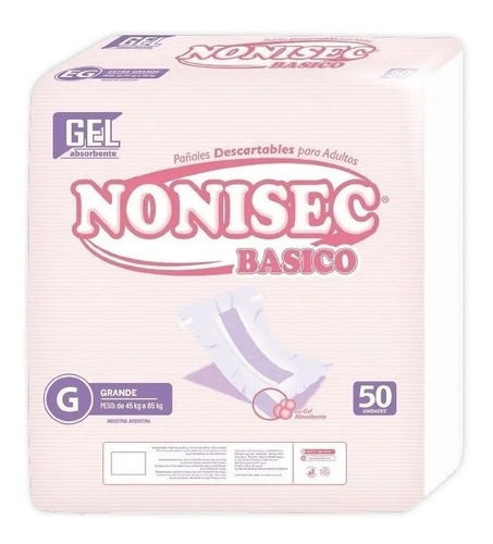 Pañales Para Adulto Nonisec Basico Grande X50 Iaruchis Bebe