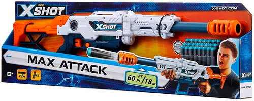 Imagen 2 de 4 de Pistola X-shot Max Attack Con 24 Dardos 3694 Zuru 18m
