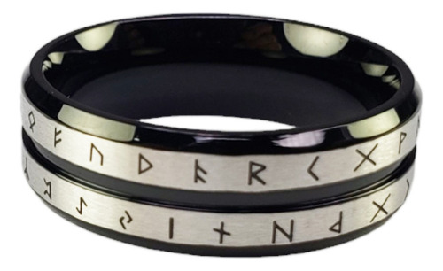 Anillo Runas Poder Ancestral Legado Acero Inoxidable A739