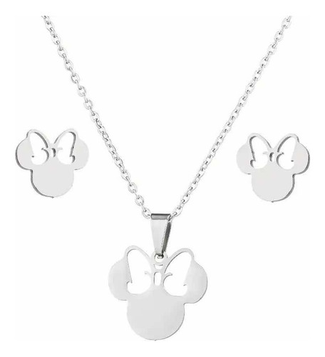 C Collar Y Aros Minnie Mouse De Acero Quirúrgico