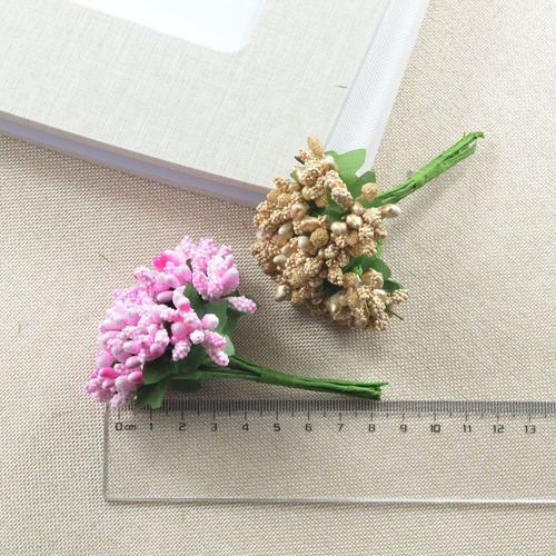 12 Piezas De Manojo De Estambres De Flores Artificiales